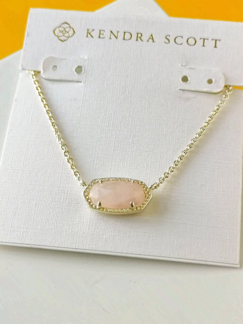 Elisa Gold Rose Quartz Necklace by Kendra Scott